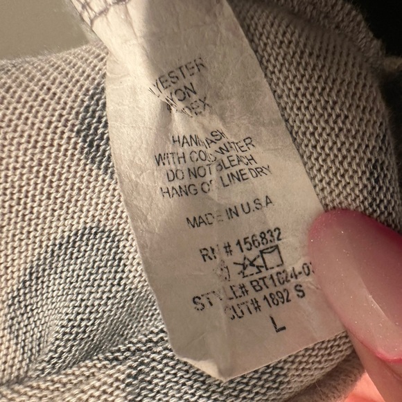 Bibi Womens Top Size Large Brown Grey Leopard Print Long Sleeve Pullover - Picture 4 of 4